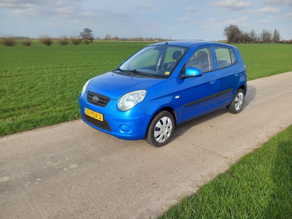 Zeer nette Kia Picanto 1.0 – 5-deurs – Zuinig – Lange APK –, Auto's, Stof, Zwart, 4 cilinders, Origineel Nederlands