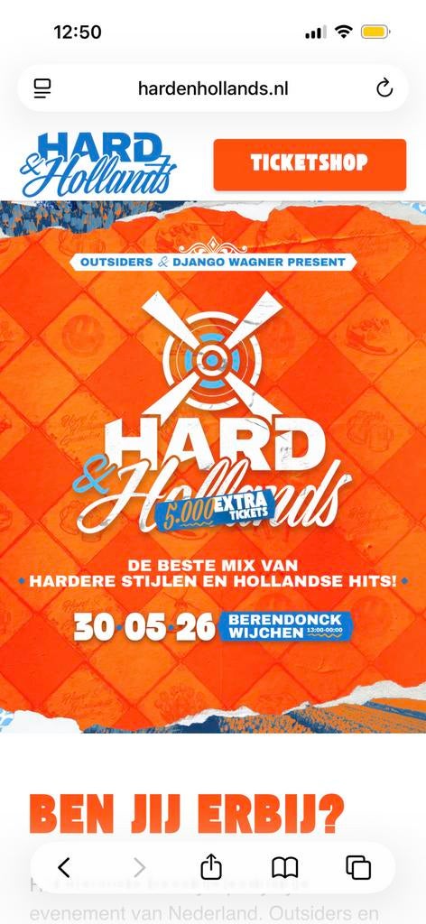 Hard & Hollands, Tickets en Kaartjes, Twee personen