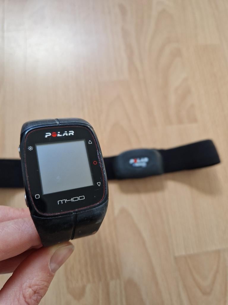 Polar M400 GPS sporthorloge met hartslagband, Ophalen of Verzenden, Gebruikt, Polar, Met loopsnelheid
