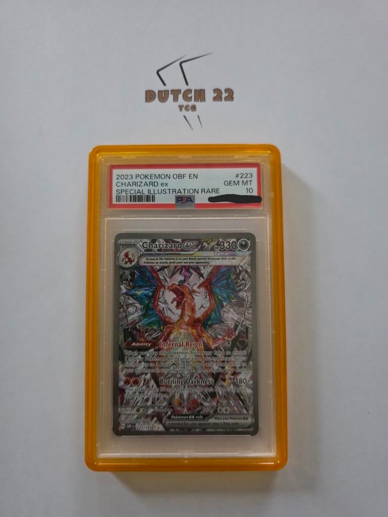 Charizard Obsidian Flames PSA10 #223, Hobby en Vrije tijd, Verzamelkaartspellen | Pokémon, Ophalen of Verzenden, Nieuw, Overige typen