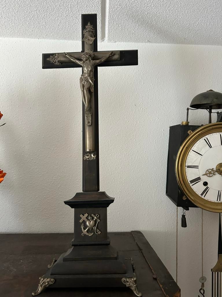 Antiek kruisbeeld met corpus, Antiek en Kunst, Antiek | Religie, Ophalen of Verzenden