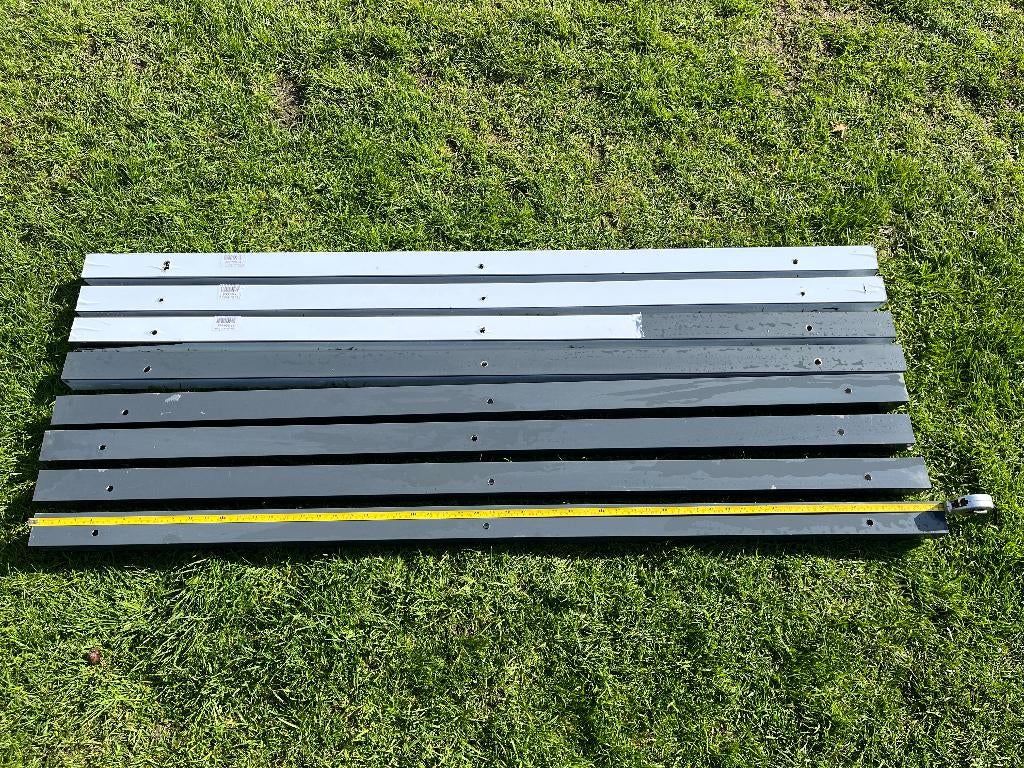 8 rolluik geleiders antraciet, Doe-het-zelf en Verbouw, Rolluiken, Ophalen, Gebruikt, Minder dan 100 cm, 100 tot 150 cm