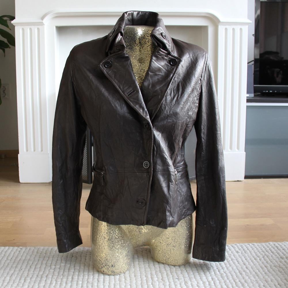 Mooie Soepele Lams Leren Arma Collection Jas (Maat 38) €65,-, Maat 38/40 (M), Bruin, Arma, Ophalen of Verzenden