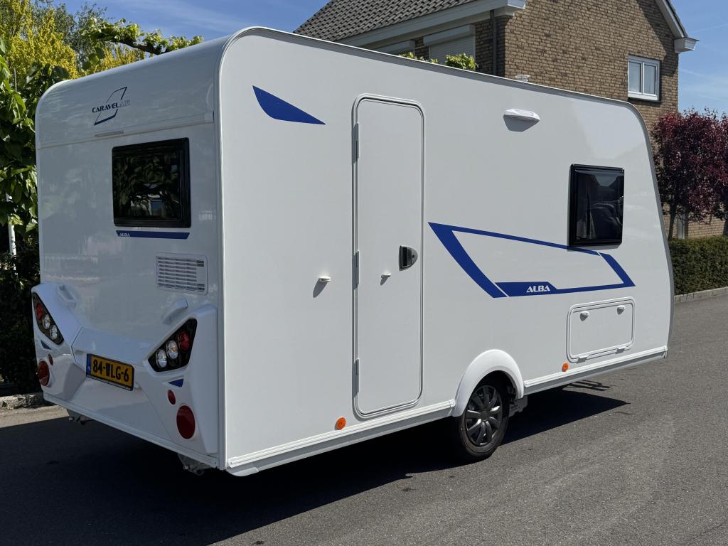Caravelair Alba 400 Mover,voortent,Nieuwstaat, Caravans en Kamperen, Bedrijf, Treinzit, Caravelair, Dwarsbed
