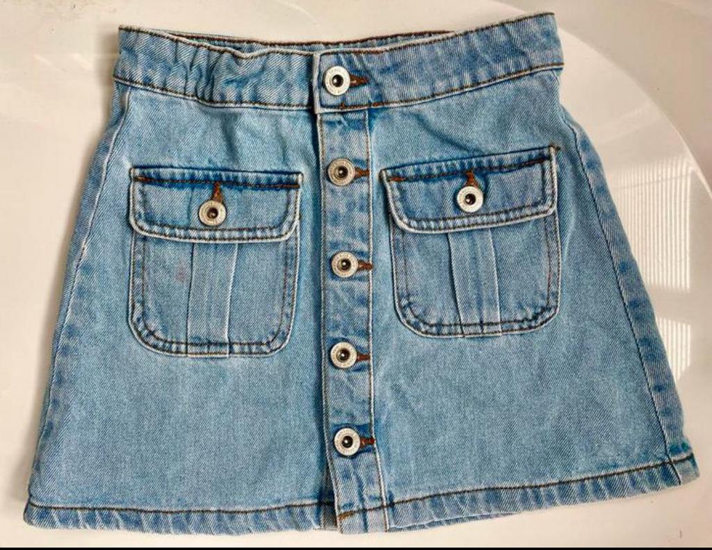 Zara Leuk spijkerrokje maat 128, Verzenden, Zo goed als nieuw, Meisje, Jurk of Rok