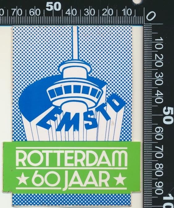 Sticker: Cemsto - 60 Jaar - Rotterdam, Ophalen of Verzenden, Zo goed als nieuw, Bedrijf of Vereniging