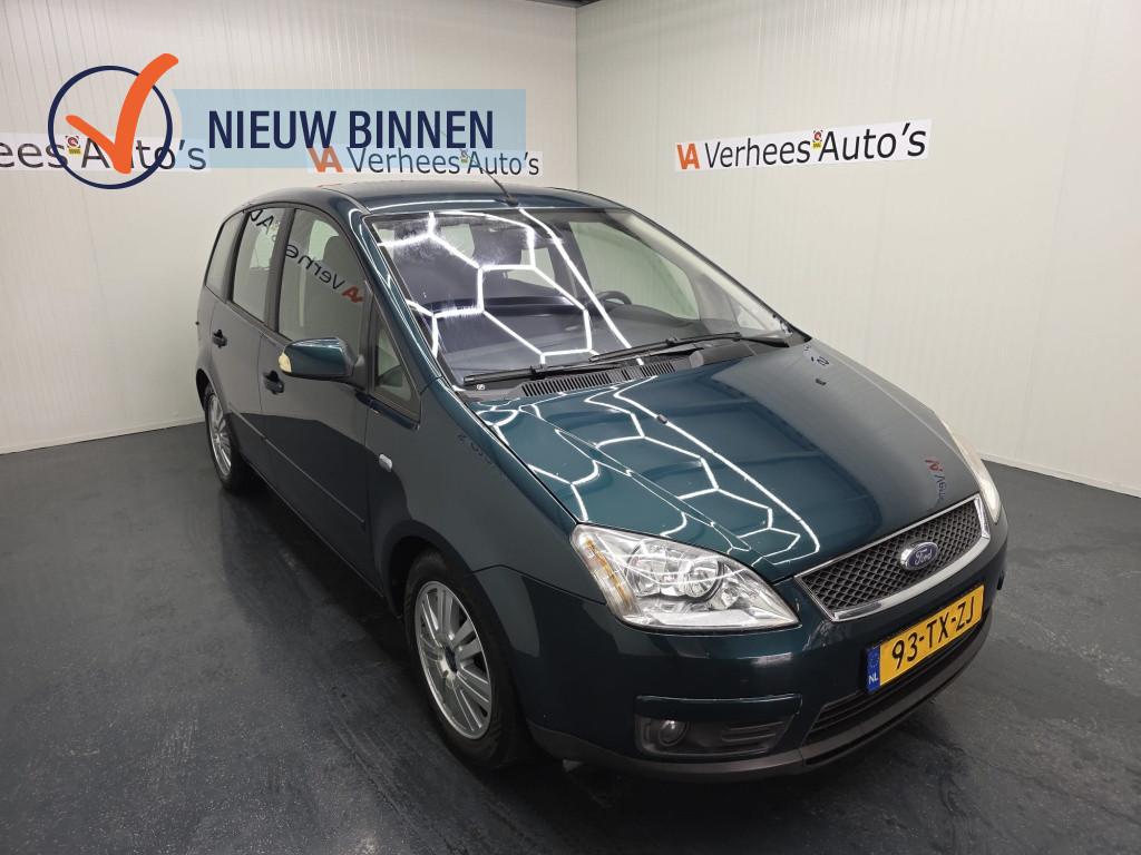 Ford Focus C-MAX 2.0-16V Ghia (bj 2007, automaat), Auto's, Ford, Automaat, Stof, Gebruikt, Zwart