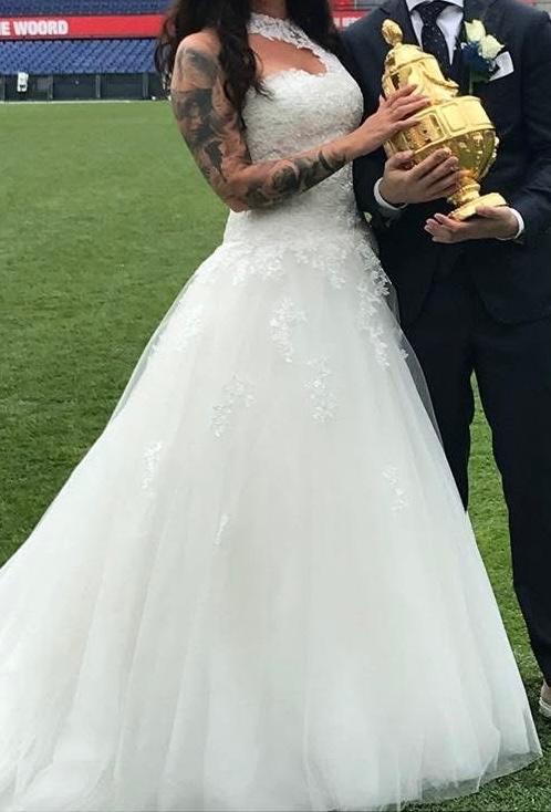 Trouwjurk, Ophalen, Zo goed als nieuw, Wit, Trouwjurk