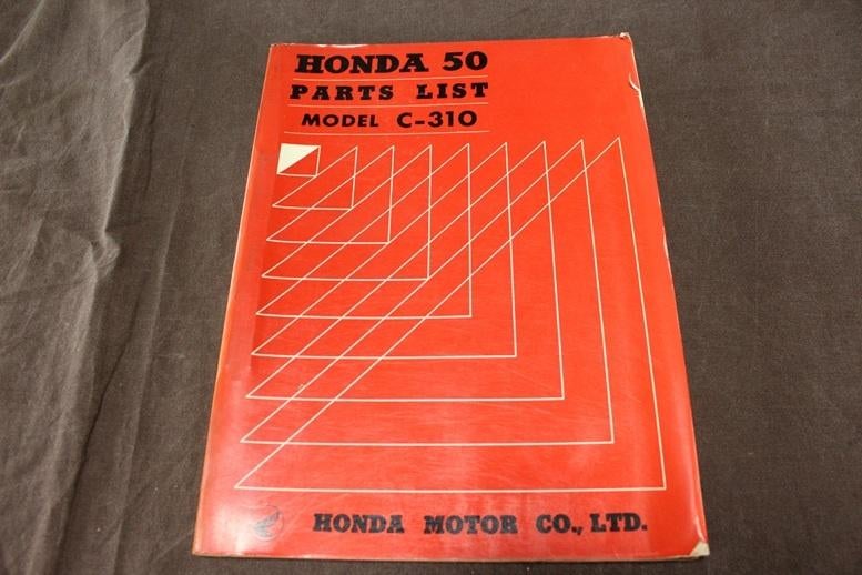 Honda 50 model  C310 1963 moped parts list onderdelen boek, Ophalen of Verzenden, Gebruikt