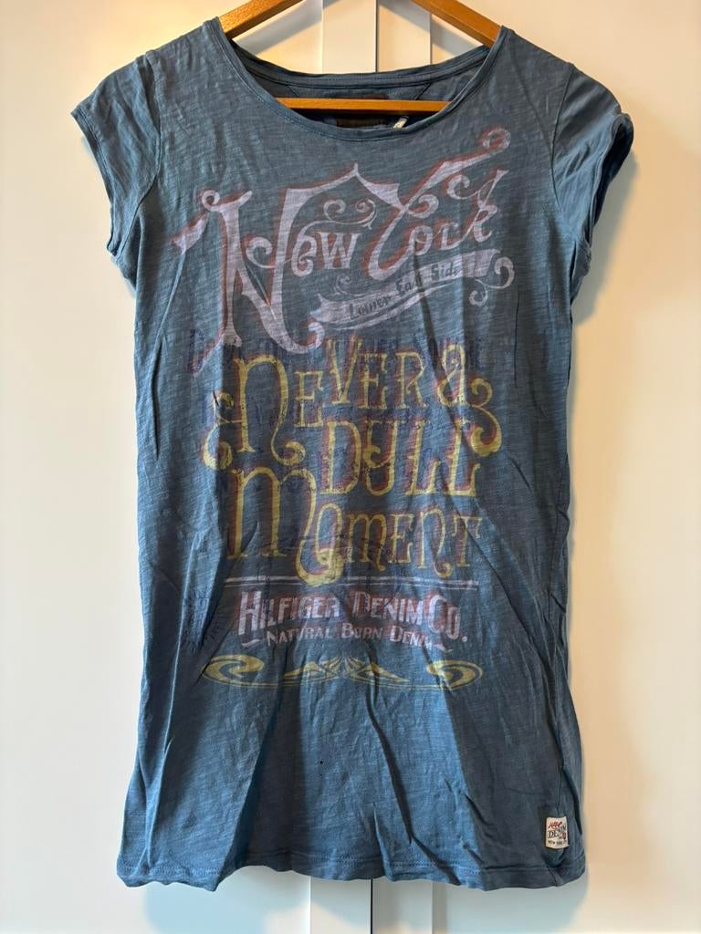 Shirt S Tommy hilfiger, Ophalen of Verzenden, Zo goed als nieuw, Blauw, Korte mouw