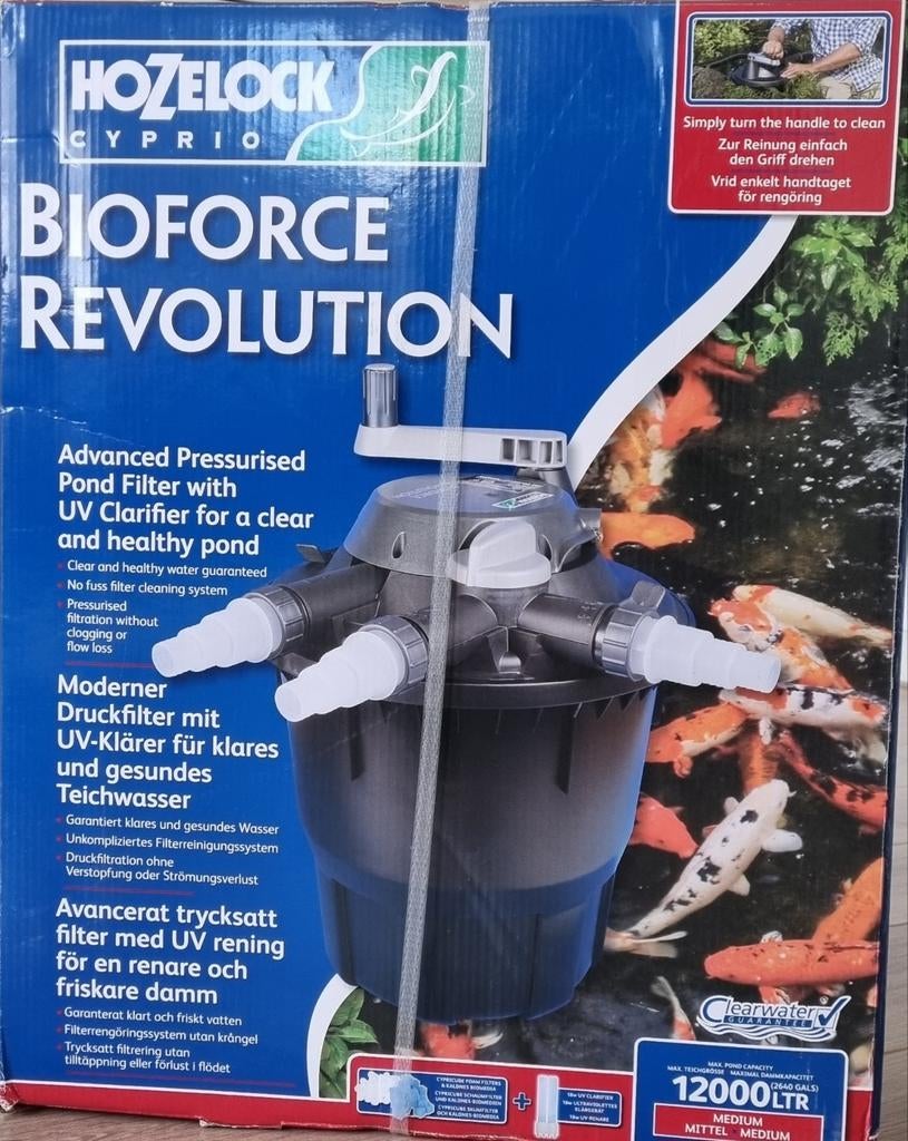 Nieuwe Hozelock bioforce Revolution 12000 met 18 watt UVC., Ophalen of Verzenden, Vijverfilter