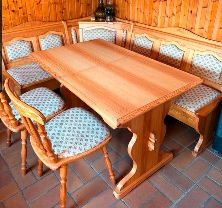 Rustieke vintage Oostenrijkse Duitse eethoek, Huis en Inrichting, Ophalen, Gebruikt, Oostenrijkse Duitse Stijl Eethoek Hoekbank