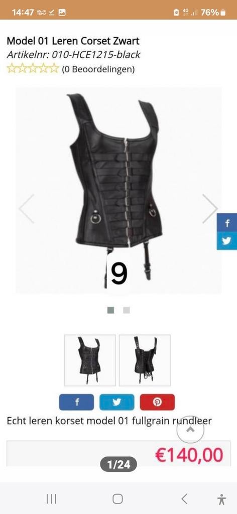 Nieuwe leren corsetten voor borstomvang 106 - 118 centimeter, Nieuw, Ophalen of Verzenden, Zwart, Body of Korset