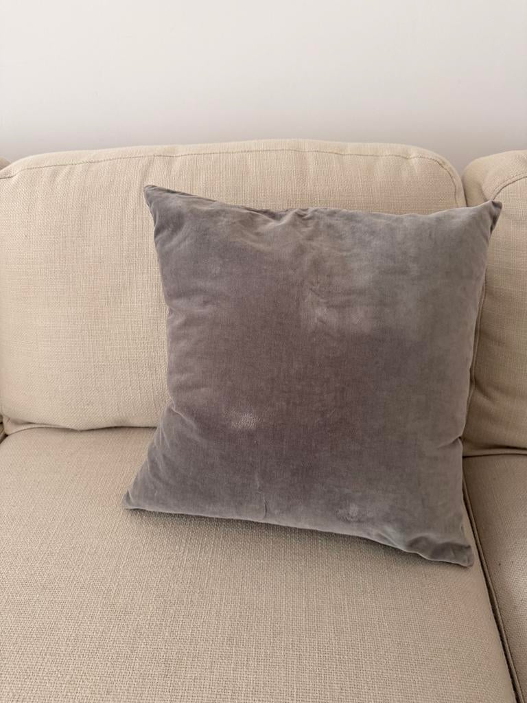 Kussensloop H&M Home 2x, Ophalen of Verzenden, Gebruikt, Grijs, Vierkant