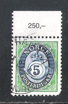 Noorwegen; 1111 Posthoorn, Verzenden, Noorwegen, Gestempeld