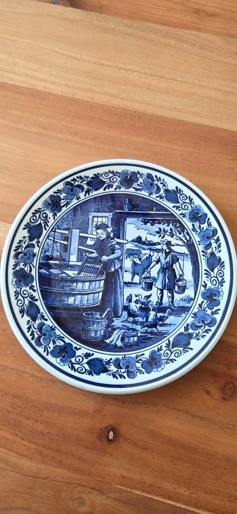 Antiek Delfts blauw wandbord, Ophalen