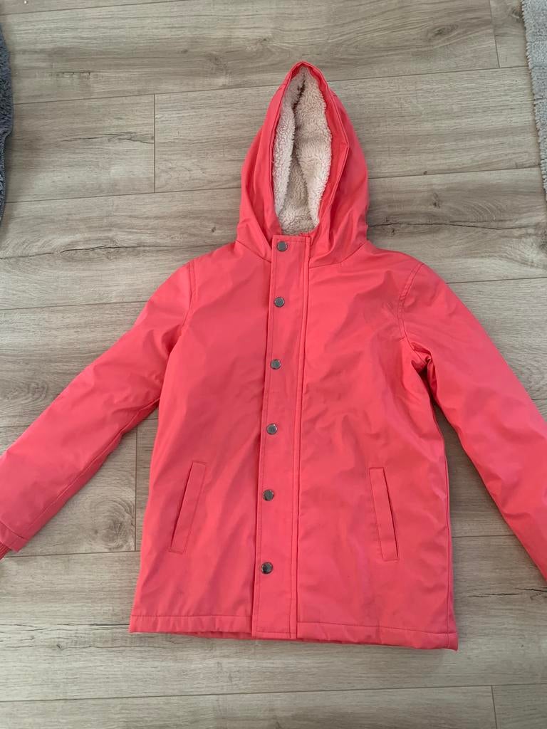 Tussenjas regenjas gevoerd hema 134 140, Ophalen of Verzenden, Meisje, Jas