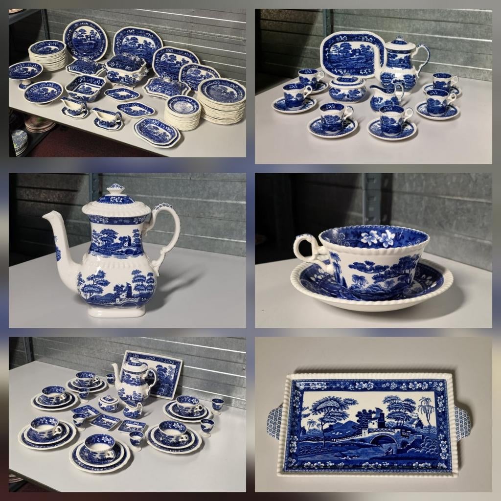 Engels Copeland Spode's blauw, Antiek en Kunst, Verzenden