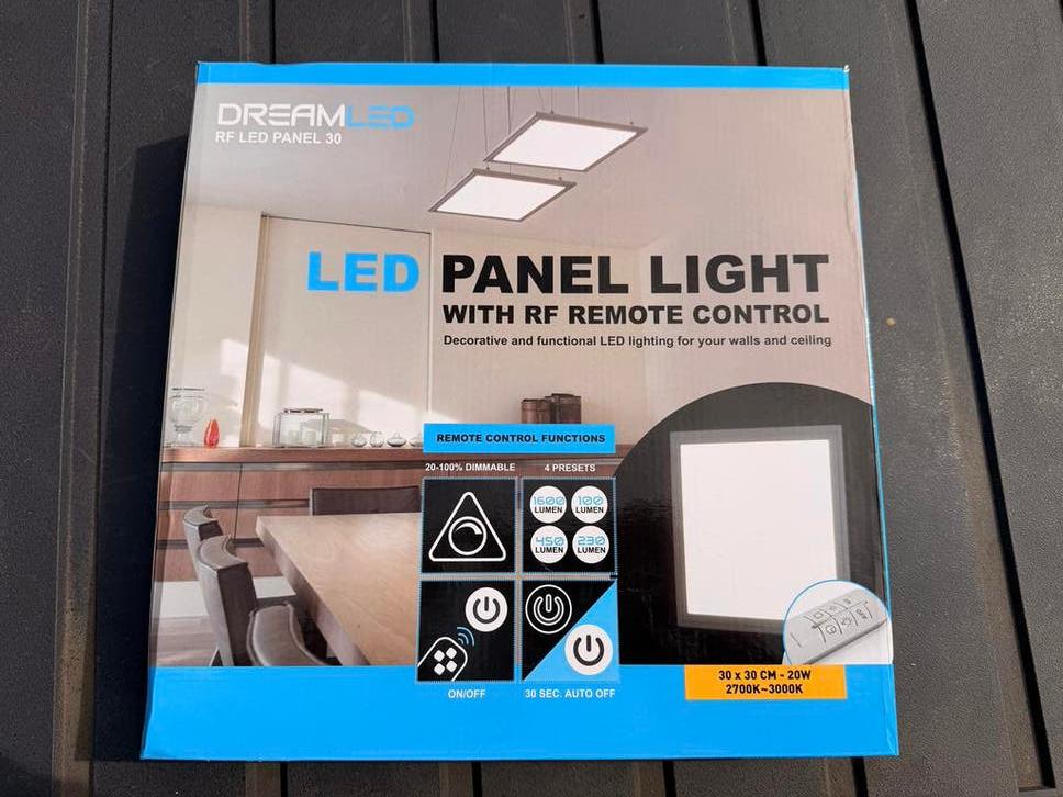 Nieuw: DreamLED RF LED Paneel Licht met Afstandsbediening, Ophalen of Verzenden, Nieuw, Metaal
