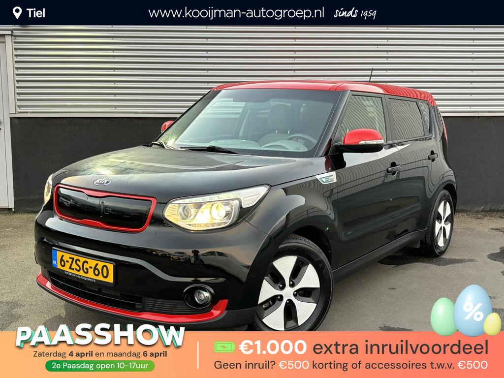 Kia Soul EV ExecutiveLine 27 kWh Navigatie, Stoelverwarming,, Gebruikt, 1465 kg, Zwart, Origineel Nederlands