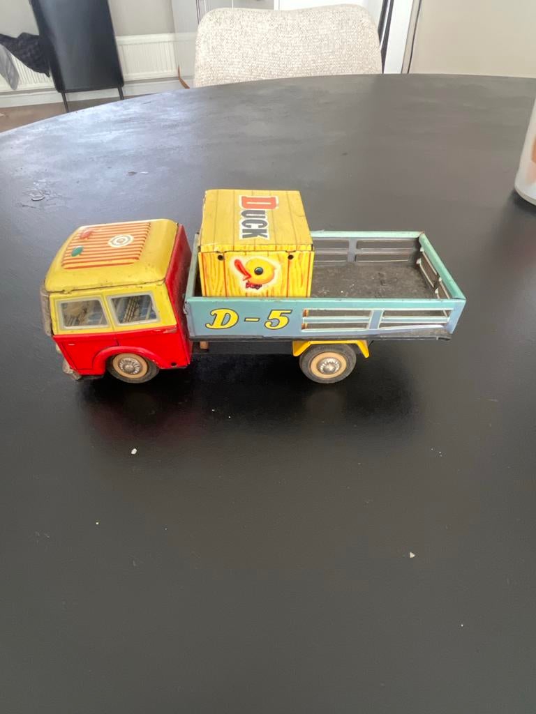 Antieke blikken vrachtwagen D-5 'Duck' - Vintage speelgoed, Ophalen of Verzenden