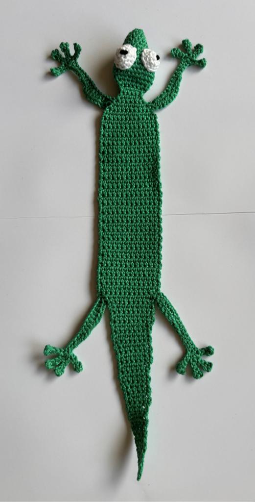 Gehaakte Boekenlegger Gijs Gekko, Ophalen of Verzenden, Nieuw, Dier