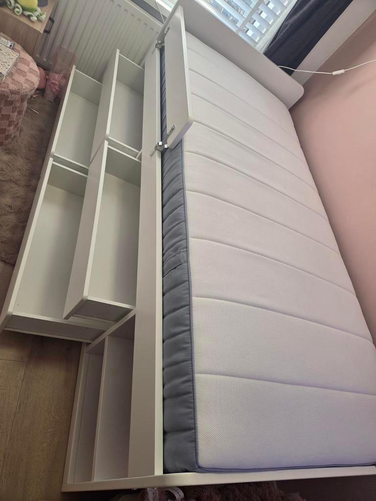 IKEA SLÄKT bedframe met opbergruimte en lattenbodem, Ophalen of Verzenden