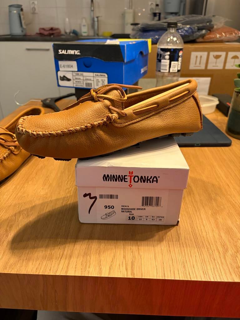 Minnetonka heren mocassins, Ophalen of Verzenden, Nieuw, Bruin, Espadrilles of Moccasins