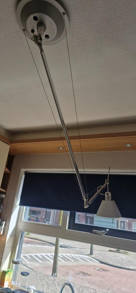 Verstelbare Artemide Tolomeo Sospensione Decentrata Hanglamp, Ophalen, Gebruikt, Modern, Metaal