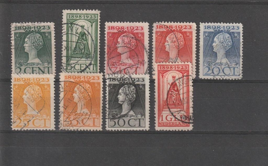 Nederland 1923, NVPH 121 t/m 129, Gestempeld., Postzegels en Munten, Postzegels | Nederland, Verzenden, T/m 1940, Gestempeld