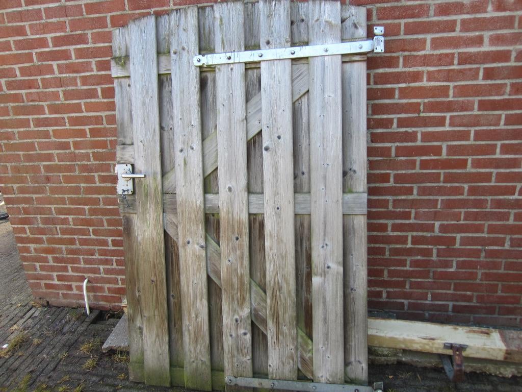 tuinpoort, Tuin en Terras, Ophalen, Gebruikt, 100 tot 150 cm, Draaipoort