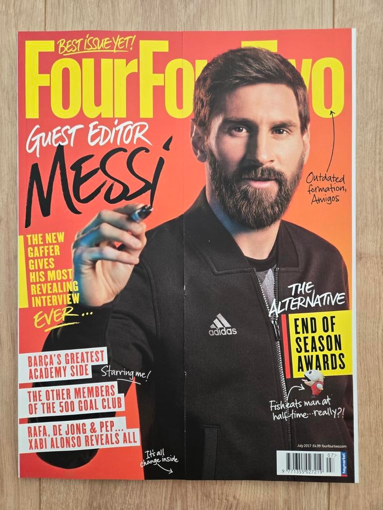 2017 Messi Guest Editor FourFourTwo Magazine Adidas WK EK, Boeken, Ophalen of Verzenden, Zo goed als nieuw, Sport en Vrije tijd