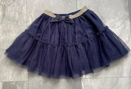 Donkerblauwe rok, met tule, maat 122/128, van H&M (qwe), Meisje, H&M, Ophalen of Verzenden, Zo goed als nieuw