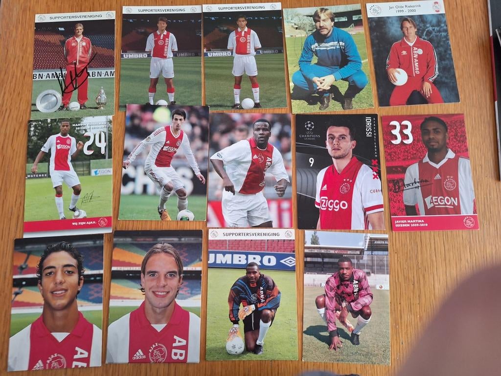 Gezocht Ajax Spelerskaarten Ajax spelers foto's, Ophalen of Verzenden, Zo goed als nieuw, Ajax, Spelerskaart