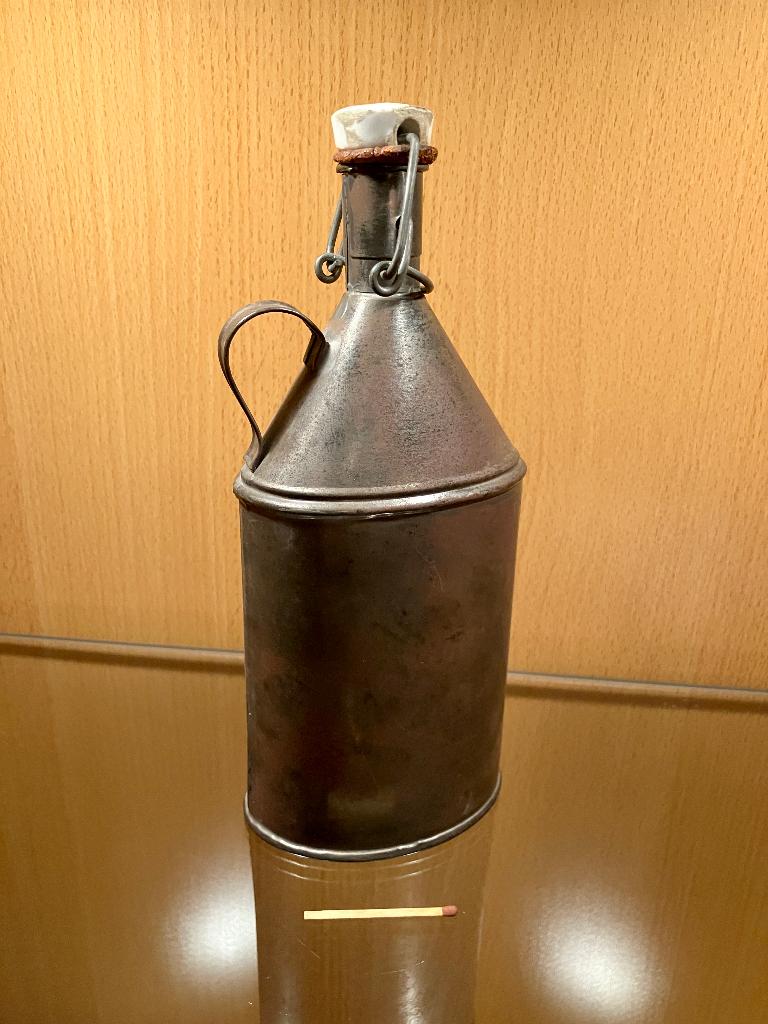 Koffielblik 2 - Carbidlamp - Mijnwerkerslamp, Antiek en Kunst, Ophalen of Verzenden