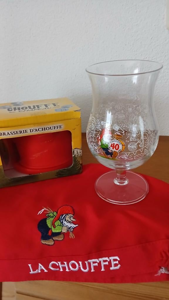 La Chouffe setje, Verzenden, Glas of Glazen, Overige merken