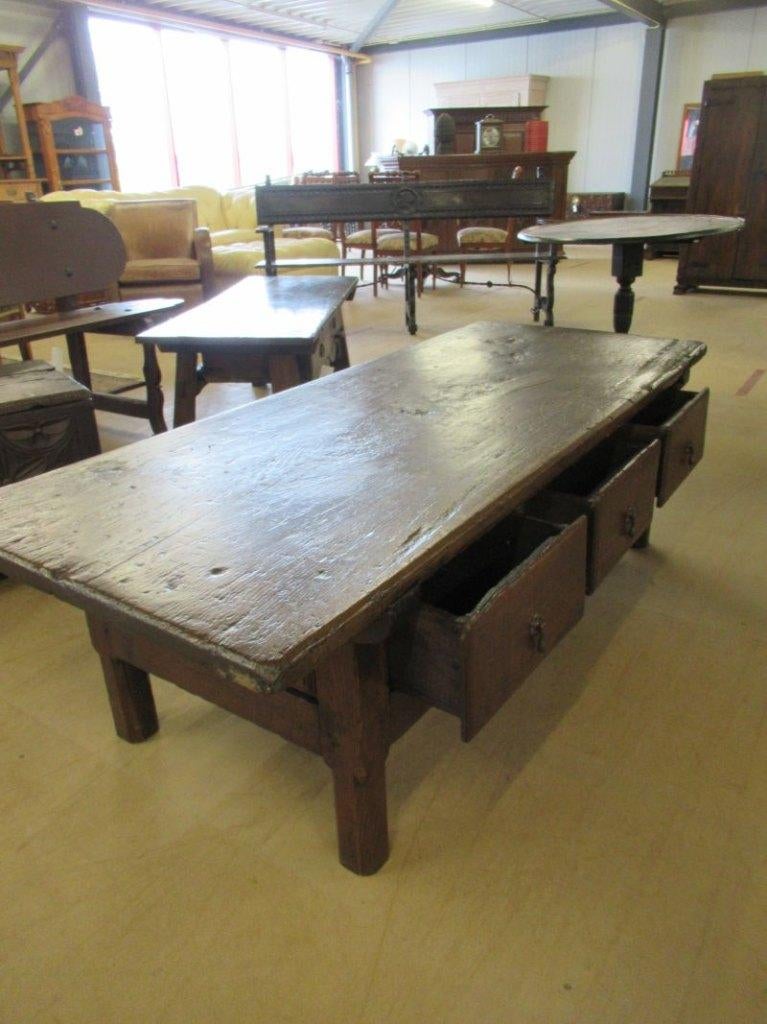 Oer 11783 18e eeuwse lange Spaanse salontafel blad 1 stuk, Antiek en Kunst, Ophalen