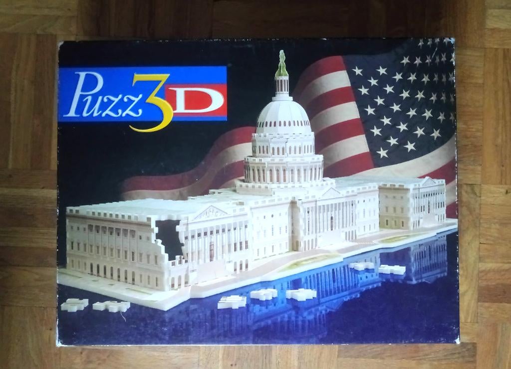 3D puzzel US Capitol van Puzz3D, Ophalen of Verzenden, 500 t/m 1500 stukjes, Gebruikt, Rubik's of 3D-puzzel