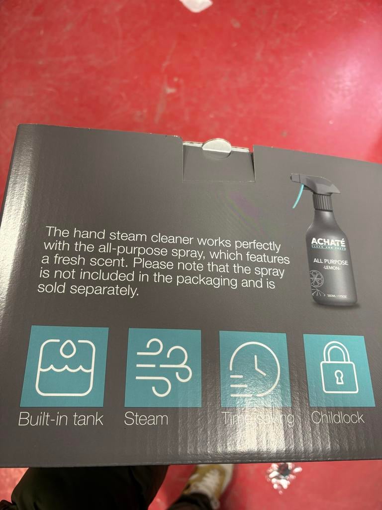 Achate Handstoomreiniger (Nieuw) - Veelzijdig & Compact, Witgoed en Apparatuur, Stoomapparaten, Ophalen of Verzenden, Nieuw, Stoomreiniger