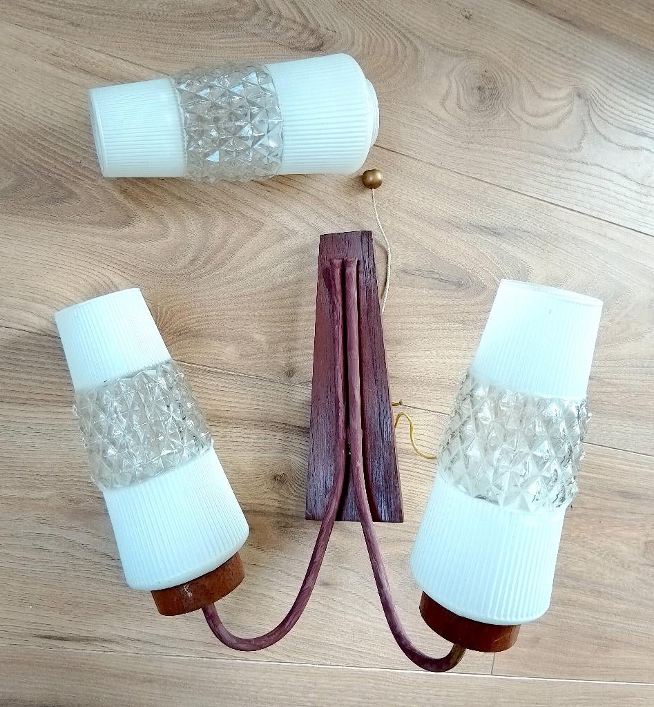 Vintage wandlamp jaren 50 jaren 60 lampje Deens, Antiek en Kunst, Antiek | Lampen, Ophalen of Verzenden