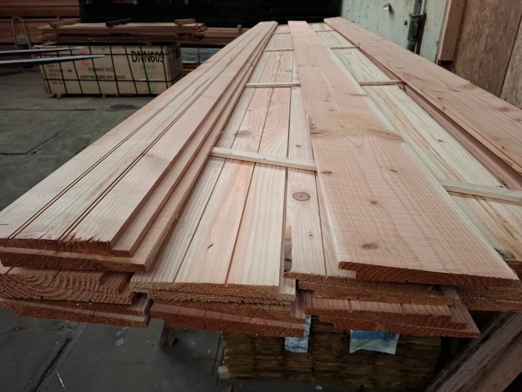 Partij 20 st douglas zweeds rabat planken 4 m bezorgen mogel, Tuin en Terras, Palen, Balken en Planken, Ophalen, Nieuw, 250 cm of meer