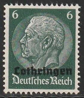 Bezet Lotharingen 1940 4 Hindenburg 6p, Ongebruikt, Ophalen of Verzenden, Overige periodes, Postfris