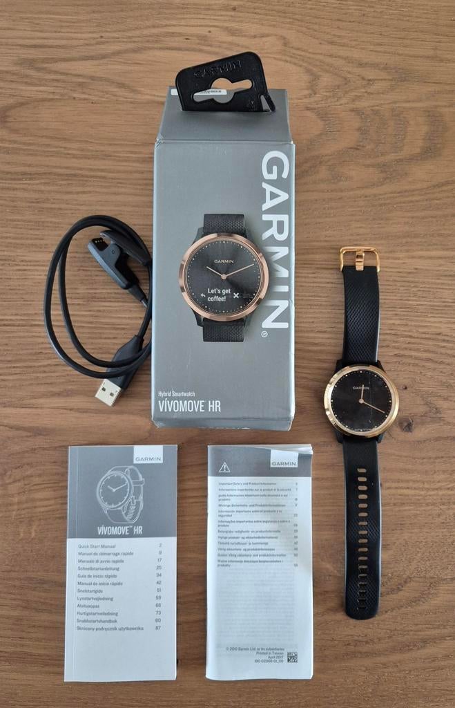 Garmin Vivomove HR Smartwatch, Sieraden, Tassen en Uiterlijk, Smartwatches, Gebruikt, Zwart, Garmin, Ophalen of Verzenden