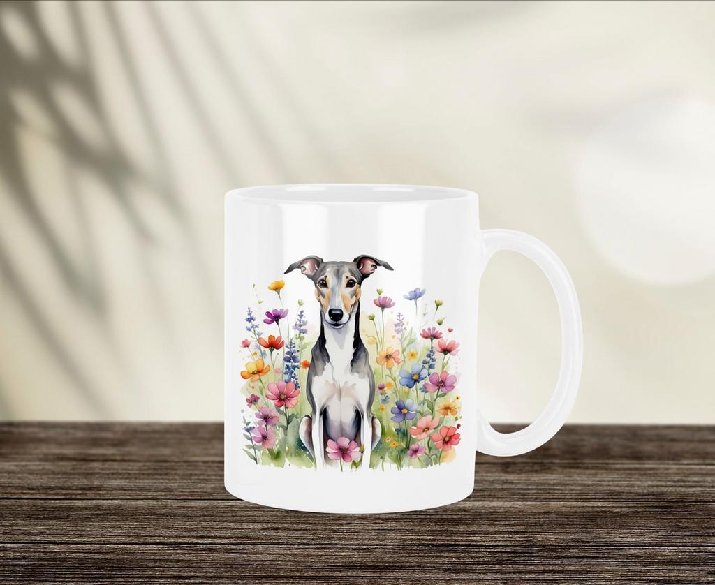 Greyhound Aquarel mok, Verzenden, Nieuw, Overige stijlen, Kop(pen) en/of Schotel(s)