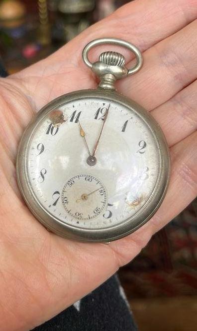 Antiek Lopende Zakhorloge, Sieraden, Tassen en Uiterlijk, Horloges | Antiek, Ophalen of Verzenden, Zilver, Zakhorloge, Overige merken