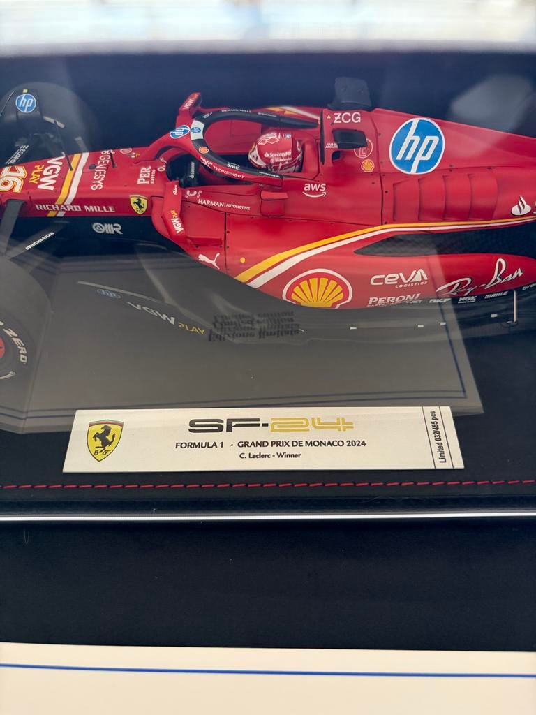 Ferrari SF-24 C. Leclerc Monaco GP 2024, Hobby en Vrije tijd, Modelauto's | 1:18, Ophalen of Verzenden, Nieuw, Auto, Overige merken
