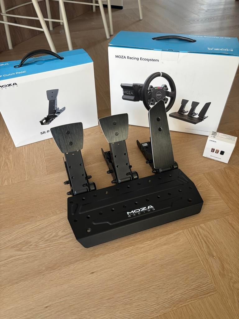 Moza SRP Loadcell Pedalen met Koppeling en Brake Performance, 1 speler, Racen en Vliegen, Ophalen of Verzenden, Zo goed als nieuw