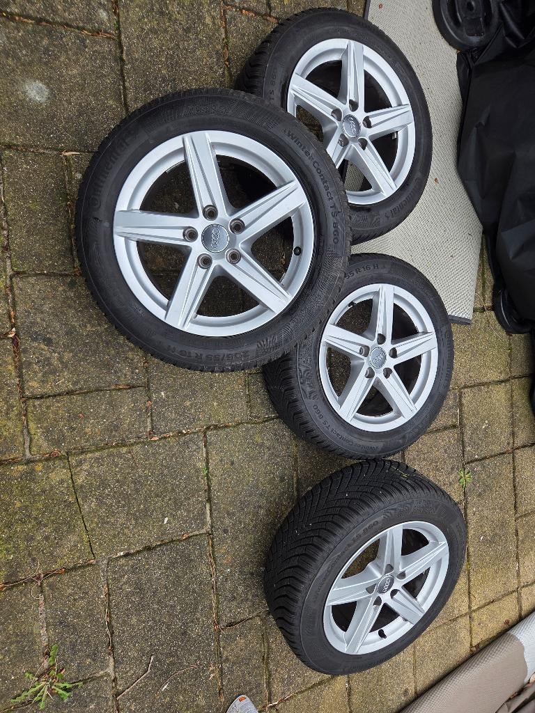 Audi a3 winterset 205/55 R16 H, Ophalen, Gebruikt, 16 inch, Banden en Velgen