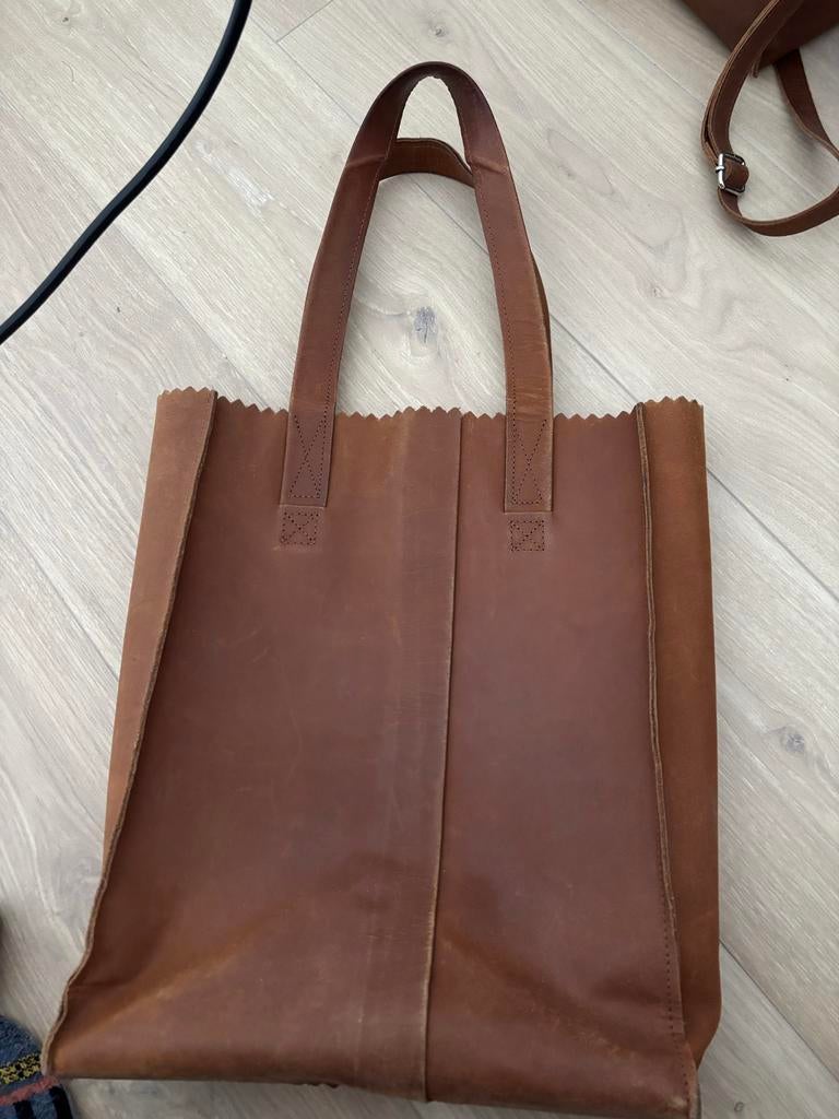 MYOMY Shopper Handtas Bruin Leer, Ophalen of Verzenden, Gebruikt, Bruin, Shopper