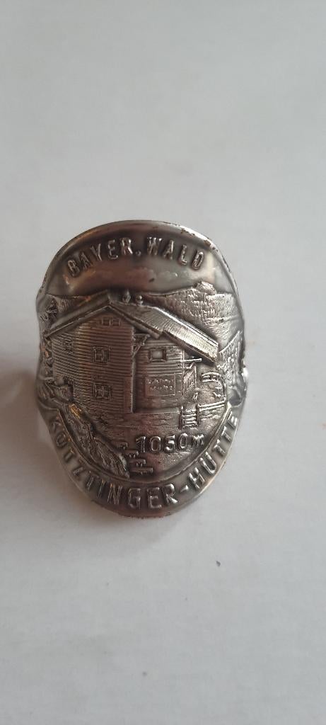 Wandelstok plaatje stocknagel schildje kutztinger hutte, Ophalen of Verzenden, Gebruikt